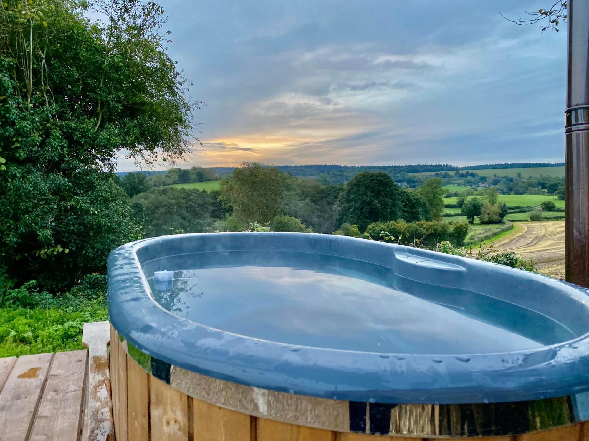 Romantic Nature Retreat, Luxury Glamping & Stargazing Views - Dragonfly Shepherd Hut Yarpole 外观 照片