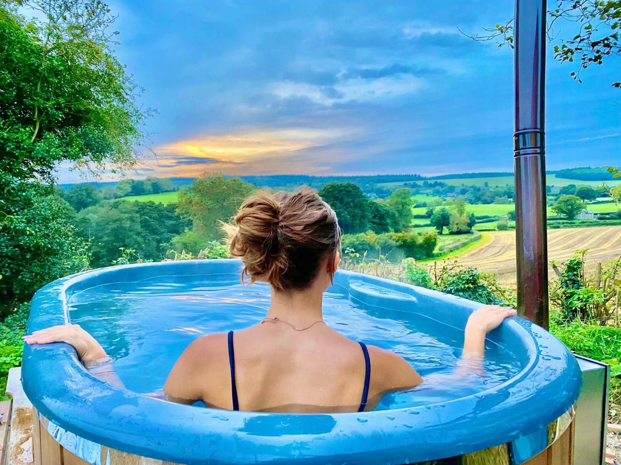 Romantic Nature Retreat, Luxury Glamping & Stargazing Views - Dragonfly Shepherd Hut Yarpole 外观 照片